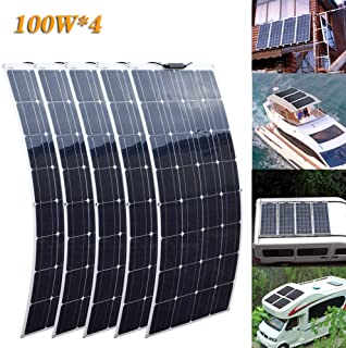 HMLIGHT Panel Solar 400W Semi Flexible 4 Panel PC 100W 18V Solar Fotovoltaica para 12V 24V de la bateria del Cargador del Coche del yate RV Barco