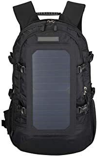 KEYBAO Mochila Solar de 7 W Cargador Desmontable del Panel Solar para Viajar Negocios Colegio-Resistente al Agua Resistente a la Rotura Durable Bolso para portatil de Gran Capacidad de 17 '.'.-Negro