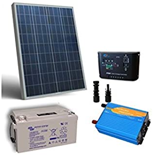 Kit Solar Cabina Pro 80W 12V Placa Panel Inversor Regulador MC4 Bateria 38Ah