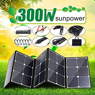LAMP-XUE Panel Solar Panel Solar Flexible 300W 12V Cargador Solar portatil Plegable para Camping-Barco-RV Inicio Kits de Coche-Viajes-Panel Solar