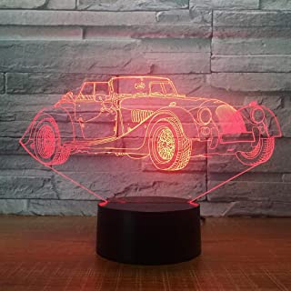 Lampara de escritorio Creativo 3D LED Coloridos degradados Coche en forma de USB Luces nocturnas Humor Mesilla de noche Iluminacion del sueno USB Dormitorio Decoracion Regalo