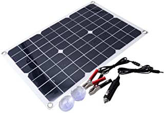 LEDMOMO 20W 20W 18V Flexible flexible monocristalino Panel solar Kit Cargador con Ventosas Cargador de coche Clip de bateria para coche Barco RV Tienda de campana remolque