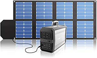 LiRongPing Poder de Emergencia Copia de Seguridad del Panel Solar del Cargador Solar Plegable 100W estacion de energia portatil generador Solar al Aire Libre Camping de Viaje de Emergencia
