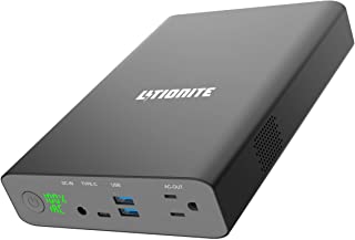 Litionite Dragon 130W - 60000mAh Mini Generador de energia electrico portatil - 1x AC Toma de energia - 2X USB (Quick Charge 3.0) - 1x USB Type-C - Power Bank para Telefono-Computadora-Drone-Camara