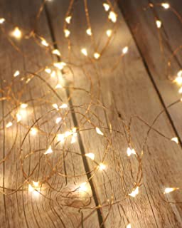 Litogo Guirnalda Luces Pilas- Luces LED Pilas- Luces LED Habitacion 5m 50 LED Luces de Cadena Micro con Pilas de Alambre Guirnaldas Decoracion Cobre para Decoracion Interior Bodas Fiesta de Navidad …