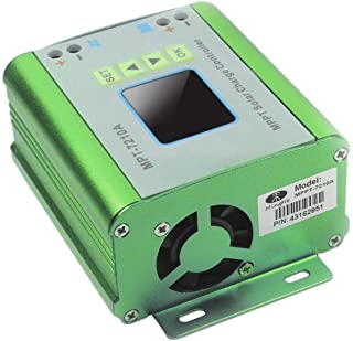 MXECO MPT-7210A Controlador de Carga Solar portatil 10A Pantalla LCD retroiluminada Regulador del Cargador de bateria MPPT automatico (Verde)