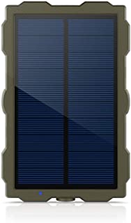 MYZZ Camara Solar de Vida Silvestre- Camara de Trail 1500mAh Cargador de bateria Solar- Panel Solar Energia Externa Caza Camara IP56 Spray Agua Diseno Protegido