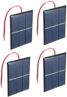 NUZAMAS Conjunto de 4 Piezas 1.5V 0.65W 60X80mm Micro Mini Celdas de Paneles solares para energia Solar- DIY Home- Science Projects - Juguetes - Cargador de bateria