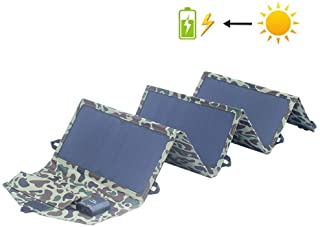 OOLOOYOO Cargador Solar de 40W Cargadores de bateria portatiles con Panel Solar 5V 3A 18V de Carga para telefonos moviles Tableta del Banco del Poder del Ordenador portatil
