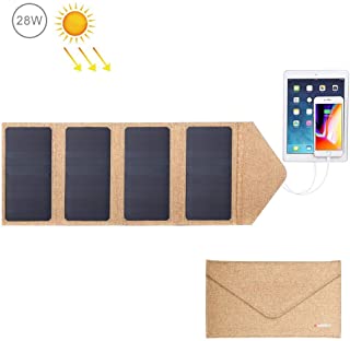 OOLOOYOO El Panel Solar de 14W - 21W - 28W y el Doble Puerto USB Impermeabilizan el Bolso Solar Plegable del Cargador para la bateria de telefono del portatil