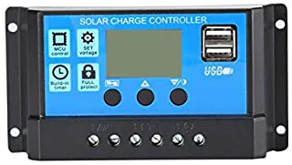 ouying1418 12V-24V Solar Panel Charger Controller Battery Regulator USB LCD Controller