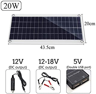 Panel Solar- Portatil De Paneles Solares 10-15-20 - 25W con 2 Puertos USB para Smartphones Camping Tablet Travel
