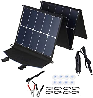 Panel solar Cargador solar policristalino Foladable tipo C de carga rapida panel solar panel solar Banco de alimentacion de 200W 18V eficiente Trabajo para Camping ( Color : Black - Size : 130x35cm )