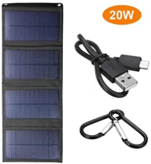 Panel Solar Plegable USB Telefono movil Cargador de bateria Banco de energia para Acampar al Aire Libre Senderismo 20W 30W 50W