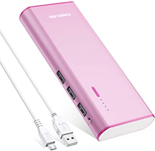 POWERADD Bateria Externa 10000mAh (3 USB- 5V 2A- Mas 2.5A- con Linterna) Carga Rapida Power Bank para iPhone iPad Samsung Xiaomi Moviles Inteligentes