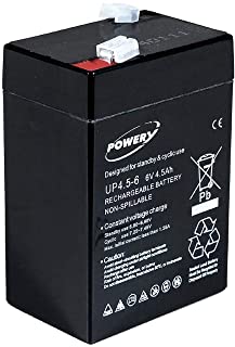 Powery Bateria de GEL para Vehiculo infantil Moto de nino Quad 6V 4-5Ah (Reemplaza tambien 4Ah 5Ah)