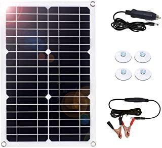 SARONIC Mantenedor de Bateria Solar 18W 18V Panel Solar del Automovil Panel de Energia Cargador de Bateria Mantenedor para Motocicleta Automotriz
