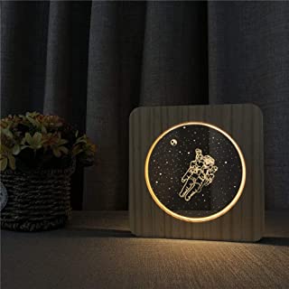Space Astronaut 3D USB LED Lampara de noche de acrilico Lampara de mesa Lampara de talla para la decoracion de la habitacion de n