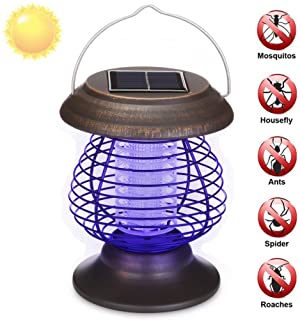 STRIR Lampara solar anti-mosquito de estilo clasico- lampara solar portatil anti-mosquito- luces solares de mano para camping- patio- parques- bar
