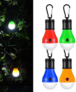Tienda de campana Luces Farol de Camping-Linterna led Portatiles LED Lampara de Camping (Paquete 4)-Adecuado para Camping-Luz de Emergencia-Pesca-Senderismo-Mochilero-Exterior e Interior