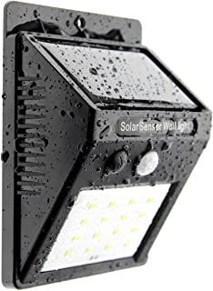 Trango 16 LED Lampara solar lampara de pared Lampara de Seguridad con Detector de movimiento & Sensor de claridad proporcionan Auto Encendido-Apagado tgsol de yf16