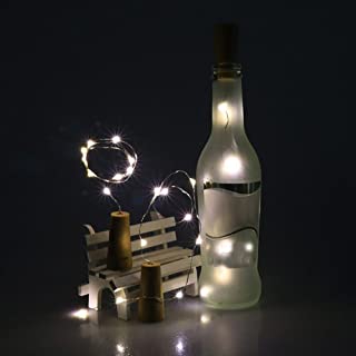 Ularma - Tapon de botella solar con cadena de 10 luces LED- creativa lampara solar resistente al agua- para balcon- jardin- camping- fiesta- decoracion de luz colgante