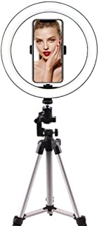 Ur HQCC Luz De Anillo Selfie con Soporte De Tripode Y Soporte para Telefono- Luz De Anillo Led con 3 Modos De Iluminacion para Vlogs De Maquillaje Youtube Tiktok Instagram-A-10-