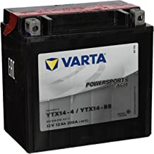 Varta 549655 Powersports AGM YTX14-BS Bateria de Motocicleta- 12V- 12 Ah