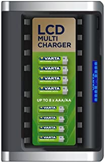 VARTA 57671 - Cargador de Pilas LCD- AA y AAA- NiMH- 8 Ranuras