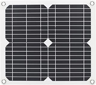 Wakauto 1 Juego 20W 12V Cargador de Bateria de Coche Solar Panel Solar Monocristalino para Barco de Motocicleta Automotriz Marino (Negro)