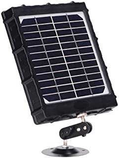 WILDGAMEPLUS Panel solar recargable- 14W 8000mAh 12V-1.2A 9V-1.6A 6V-2.4A IP54 Cargador a prueba de agua con cables para todas las camaras 3G 4G Trail Hunting Game y luz LED de 12V WG-8000