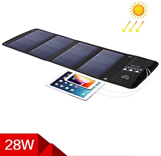 WNTHBJ 28W de Alta Potencia Cargador Solar- Telefono movil estacion de Carga Plegable Bolso al Aire Libre Placa de Carga- portatil de Viaje de la Familia (1 PCS)