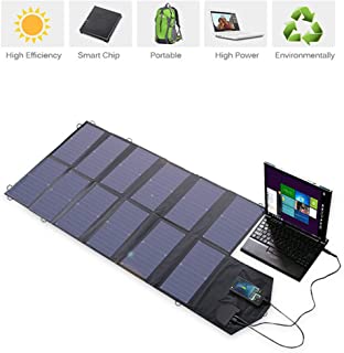 WNTHBJ 80W portatil Plegable Bolso Solar del Cargador- de Carga rapida portatil Power Bank- portatil de Viaje Inicio- Puerto de Carga USB (PC 1)