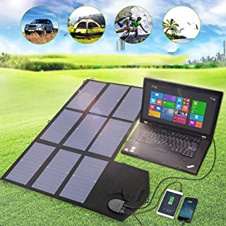 WNTHBJ Viajes Solar Plegable Bolsa de Cargador- 60W al Aire Libre portatil del Cuaderno de Carga Bolsa- portatil de Viaje de la Familia- Puerto de Carga USB (PC 1)