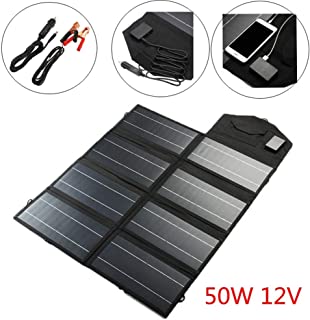 XHJZ Panel Solar 50W 5V 12V 18V Plegable portatil Celular Cargador de bateria Solar para el telefono Inteligente iPhone 12v bateria de Coche