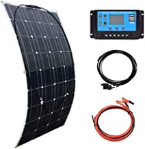 XINPUGUANG 100w 12v Kit de panel solar flexible Modulo monocristalino 10A Regulador solar para autocaravana- caravana- barco- automovil- carga de energia de bateria de 12v