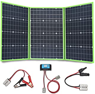 XINPUGUANG 150W (3X 50W) Paneles solares plegables 12v Monocristalino Silicona Flexible Cargador Solar para 12V Bateria Camper Canvan Camping Senderismo RV Carga (Verde)
