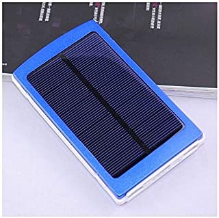 YATEK Cargador Bateria Solar Universal para Moviles- iPad- Galaxy- 10000 mAh- Color Azul