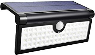 Yuanline Luz Solares Con Sensor Movimiento- Foco Plegable Led Bombillas- Lampara Exterior De Pared- Bateria De Polimero De Litio(2000mAh) (58 Piezas- 1 Pack)