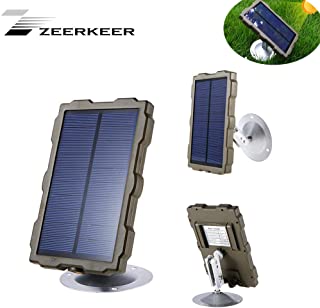 ZEERKEER Panel solar Cargador solar a prueba de agua Compatible con la camara de caza H801 H885 H9 H3 H350 Cable USB de carga al aire libre Carga solar Carga
